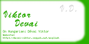 viktor devai business card